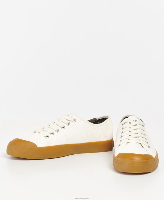 Barbour Footwear Women Ecru/Gum Portree Canvas Trainers 2BB2F2128