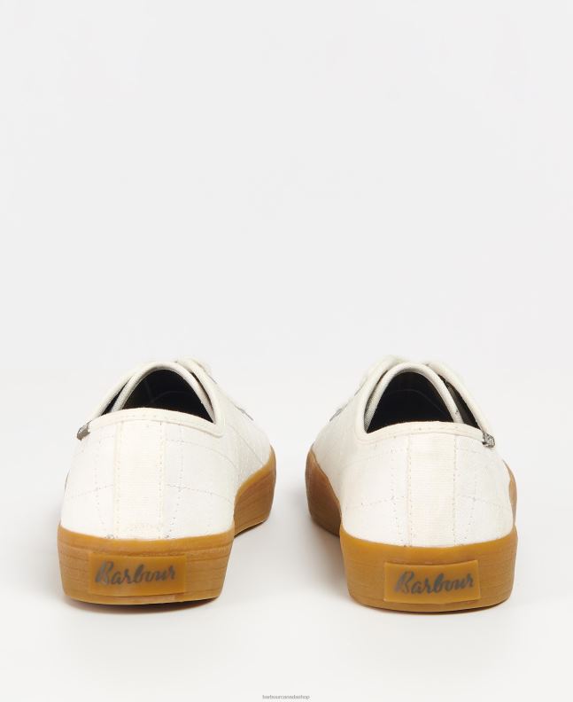Barbour Footwear Women Ecru/Gum Portree Canvas Trainers 2BB2F2128