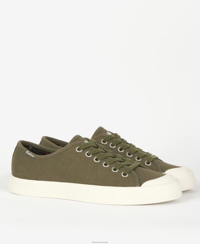 Barbour Footwear Women Ecru/Gum Portree Canvas Trainers 2BB2F2135
