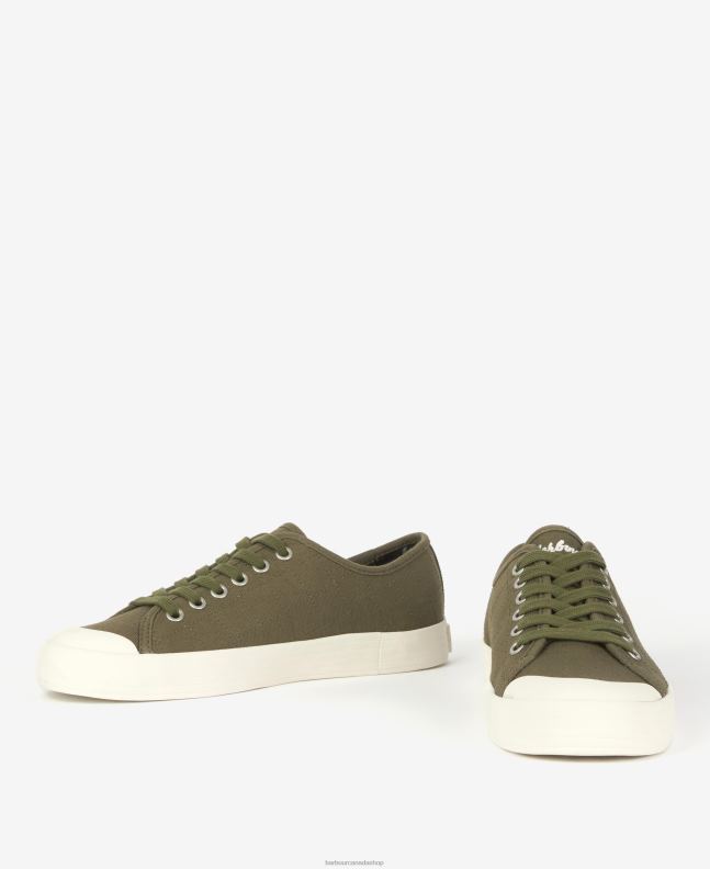 Barbour Footwear Women Ecru/Gum Portree Canvas Trainers 2BB2F2135