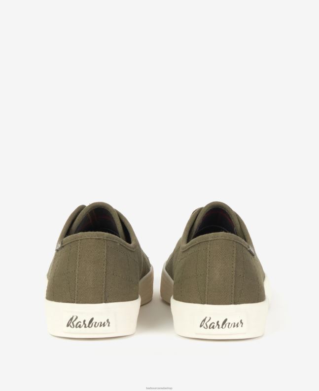 Barbour Footwear Women Ecru/Gum Portree Canvas Trainers 2BB2F2135