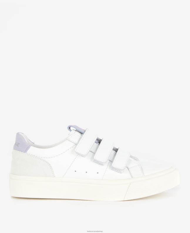 Barbour Footwear Women White/Lavender Georgie Triple-Strap Trainers 2BB2F2127