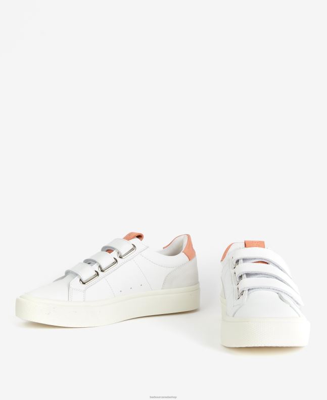 Barbour Footwear Women White/Lavender Georgie Triple-Strap Trainers 2BB2F2137