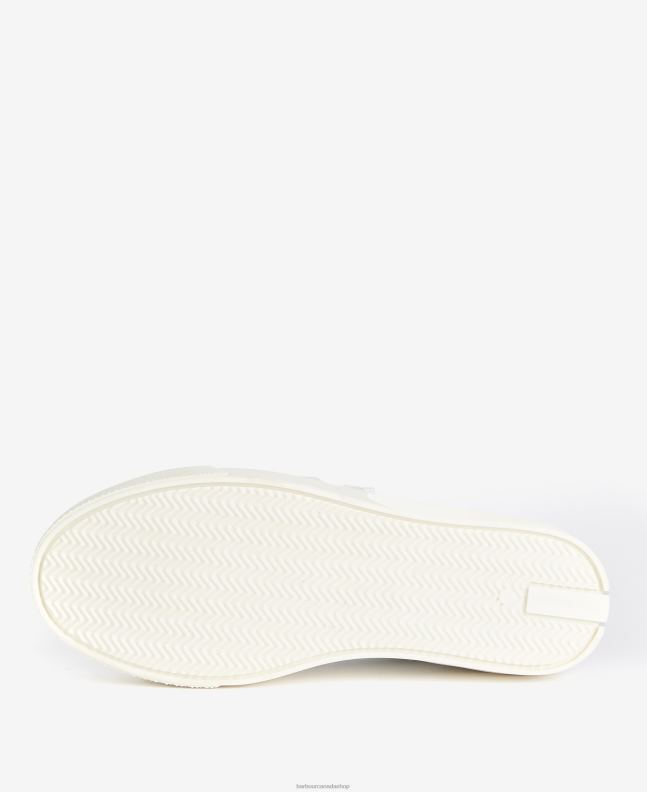 Barbour Footwear Women White/Lavender Georgie Triple-Strap Trainers 2BB2F2137